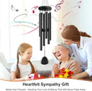 Large Aluminium Wind Chimes 37 Inches to Create a Zen Atmosphere Suitable for Outdoor, Garden, Patio Decoration. Classic Wind Chimes with Wind Catcher as a Gift for Unisex(Whole Black) by CozyNest Decor