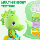 Sumobaby Infant Baby Musical Stuffed Animal Activity Soft Toys with Multi-Sensory Crinkle, Rattle and Textures, for Tummy Time Newborn 0-3-6-12 Months Boys, Girls, Seahorses, Green by TinyTreasures Baby Boutique