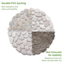10in River Rock Stepping Stones Set - 6 Pack | Polished Pebble | Long-Lasting PVC Mesh Backing | Perfect for Garden Paths and Lawns Outdoor Landscaping Decoration | Rhombus and Round Set by GreenHaven Gardens