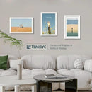 11x17 Picture Frame 3 Pack - White Woodgrain, Solid Wood & HD Tempered Glass, Wall Gallery Poster Frame by CozyNest Decor