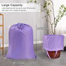 Polecasa Heavy Duty Large Laundry Bag with 130gsm Tear Resistant Fabric and Handles, Easy to Carry Durable Dirty Clothes Drawstring Bag, Perfect for College Dorm, Travel, 2 Pack 28”x36”,Purple by TinyTreasures Baby Boutique