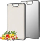 Titanium cutting boards for Kitchen,Double Sided Food Grade,Pure Titanium and Wheat Straw PP, Double Chopping Boards for Meat and Fruits Easy to Clean Size 15’’x10’’