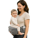 SUNVENO Baby Hip Carrier with Hip Seat, CPC-Certified, Ergonomic Infant Carrier for Newborns & Toddlers up to 45 lbs, Adjustable Waistband, Multiple Pockets, All-Season, Grey by TinyTreasures Baby Boutique
