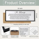 The Blessing Christian Song Lyrics Wall Decor 32"×12" Bible Verse May The Lord Bless You Scripture Wall Art Sign (Black) by CozyNest Decor