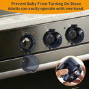 5 + 1 Packs Stove Knob Safety Covers for Child, Childproof Oven Door Lock, Baby Proofing Kitchen Gas Range Oven Knobs Locks, Black by TinyTreasures Baby Boutique