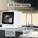Hermitlux Countertop Dishwasher, 7 Washing Programs Portable Mini Dishwasher with 5-Liter Built-in Water Tank for Apartments & RVs, LED Light, Glass Door, No Hookup Needed by TinyTreasures Baby Boutique