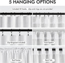 MIULEE 100% Blackout Curtains 108 Inch Long 2 Panels Set for Bedroom, Thick Faux Linen Black Out Curtain Room Darkening Back Tab Pleat Window Textured Drapes with Hooks for Living Room, Bright White by CozyNest Decor