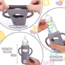 BUSOHA 3 Pack Silicone Sleeves for Dr Brown Glass Baby Bottles - Drop Protection Baby Bottle Sleeves,Compatible with Dr. Brown's Newborn Glass Bottles,with Silicone Handles,8 oz by TinyTreasures Baby Boutique