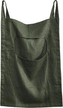 Amazhiyu 100% Linen Door Hanging Laundry Hamper Bag, 19x27 Inches Dusty Green by CozyNest Decor