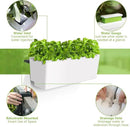 Glowpear Self Watering Railing Planter Box - 23.6", White - UV Stable, Scalable Plant Pot with Water Gauge, Indoor Outdoor for Vegetables, Flowers, Herbs, and Succulents by GreenHaven Gardens