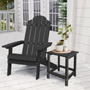 Adirondack Side Table Outdoor, HDPE Small Outdoor Table for Patio,Outside End Table for Porch, Deck, Pool, Weather Resistant/Easy Maintenance/Indoor or Outdoor Use, Back by GreenHaven Gardens