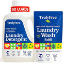 Natural Laundry Detergent for Sensitive Skin | Eco Friendly, Plant Based, Baby Clothes Safe | Clean & Easy Powder to Liquid, 1 Pack Detergent + 1 Refillable Jug | Signature Scent, 50 Loads by TinyTreasures Baby Boutique