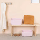 Large Storage Baskets for Organizing, Closet Shelf Baskets for Clothes Blanket Towels, Baby Nursery, Toy Bins Box, Woven Rope Baskets, 17 x 13 x 7.5”, 4 Packs Light Pink by CozyNest Decor