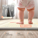 Extra Large Foldable Play Mat, Reversible Baby Play Mat with Edge Reinforcement, Non-Toxic & Waterproof Baby for Floor, Foam Playmat with Travel Bag, Rainbow, Cloud & Moon, 71"x59" by TinyTreasures Baby Boutique