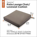 Classic Accessories Ravenna Water-Resistant Patio Lounge Chair/Loveseat Cushion, 25 x 27 x 5 Inch, Dark Taupe by GreenHaven Gardens