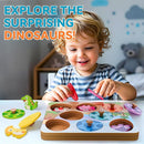 Dinosaur Wooden Puzzles for Toddlers 1-3, Montessori Toys for 1 2 Year Old Boy Birthday Gifts, Dinosaur Matching Eggs Peg Puzzles for Toddlers Age 2-4, Preschool Learning Activities for Girls by TinyTreasures Baby Boutique