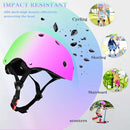 Kids Bike Helmet Set Adjustable for Children, Boys, Girls and Teenagers Aged 3-8 Years Includes Elbow, Knee, Wrist Guards Children's Helmet Protection Set for Bikes SkateboardsRollerskates by TinyTreasures Baby Boutique