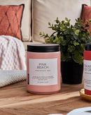M&SENSE Pink Beach Sands Jar Candle, 19.4oz Pineapple Coconut Scented Natural Soy Candles for Home Scented, 110 Hour Burn Time, Home Decor Gift for Women, Friends, Family, Colleagues, Couples by CozyNest Decor