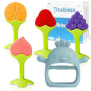 Baby Teething Toys(5 Pack) - Tinabless Infant Teething Keys&Silicone Teething Mitten for Babies Over 3 Months, BPA-Free, Natural Organic Freezer Safe for Infants and Toddlers(Blue) by TinyTreasures Baby Boutique