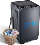 Portable Washing Machines 27 LBS Full Automatic Clothes Washer and Spinner Combo with 10 Program and 8 Water Level, Compact Laundry Wash Spin Dryer for Apartment RV Dorm, Grey by CozyNest Decor