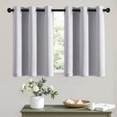 MIULEE Short Curtains for Windows - Greyish White Blackout Half Window Curtains Thermal Insulated Privacy Drapes for Kitchen Bedroom Bathroom Grommet Top Small Basement Tiers W40 x L36 Inch 2 Panels by TinyTreasures Baby Boutique