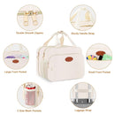 PIIOSER Insulated Baby Bottle Bag with Ice Pack, Breastmilk Cooler Compatible with Wearable Breast Pumps & Accessories - Breastfeeding On The Go for Nursing & Working Moms, Cream by TinyTreasures Baby Boutique