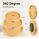 12in Bamboo Lazy Susan Organizer for Countertop and Cabinet with Large and Stable Chassis,Round Rotating Bamboo Tray for Station Organizer,for Kitchen Bathroom Laundry Room (12in) by CozyNest Decor