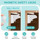 Magnetic Cabinet Locks Baby Proofing - Children Proof Cabinet Drawers Safety Locks (10 Locks and 2 Keys) by TinyTreasures Baby Boutique