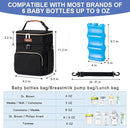 Insulated Breastmilk Cooler Bag with Ice Pack - Holds 6x9oz Bottles, Leakproof Double Layer, Baby Bottle Cooler Bag with Adjustable Strap for Nursing Moms, Daycare & Travel by TinyTreasures Baby Boutique