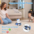 ALLCELE LED RC Robot Toys for Boys and Girls with Walkie Talkie, Programming, Music, Demo and LED Function, Remote Control Robot Toy, Gift for Kids 3-8 Years Old Blue White by TinyTreasures Baby Boutique