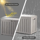 80 Gallon Waterproof Deck Box, Lockable Resin Storage Box for Patio Furniture Cushions Garden Tools and Outdoor Delivery Storage, Coffee by GreenHaven Gardens