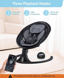 LAREX Baby Swing to Toddler Electric Infant Swing Portable for Newborn Boy Girl, 5 Sway Speeds with Remote Control, 12 Preset Melodies and Bluetooth, 0-6 Months Max 20 Lbs (2024 Model-Black) by TinyTreasures Baby Boutique