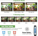 Plant Grow Light Strips, 240 LEDs Grow Lights for Indoor Plants Full Spectrum with Upgrade Timer 6/12/16 Hrs, 3 Spectrum Modes, Sunlike Grow Lamp for Seedlings Hydroponics Succulent, 2 Pack by GreenHaven Gardens