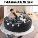 6FT,Oversized Bean Bag Chairs for Adults,Giant beanbag with Filler Included，Fluffy Memory Foam,Soft and Comfy Corduroy Fabric,Gaming Chairs Suitable for Living Room and Bedroom (Dark Gray, 6 Foot) by CozyNest Decor