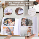 RECUTMS Photo Album 4x6 200 Photos with Writing Space Photo Book,Leather Cover Picture Album with Memo Areas for Wedding Anniversary Family Baby Couple Valentines Graduation Travel (White) by TinyTreasures Baby Boutique