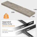 Fun Memories Floating Shelves for Wall Decor, 30"x8" Rustic Reclaimed Wood Shelves, Heavy-Duty Wall Mounted Shelves with Invisible Brackets, Set of 2for Living Room, Bedroom, Kitchen, Grey Finish by CozyNest Decor