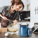 Hasense Ceramic Canister with Airtight Lid for Kitchen Counter, 88 Ounce Large Ceramic Food Storage Jar with Seal Ring for Serving Flour, Grain, Cereal, Pasta, Coffee, Sugar, Tea and Spice, Navy by CozyNest Decor