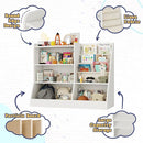 39" Large Kids Wooden Bookshelf and Toy Storage Organizer, Baby Bookcase with Sling Book Rack, Children Toddler Wooden Book Shelf for Kids Rooms, Playroom, Classroom, Nursery, School (White) by TinyTreasures Baby Boutique