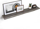 Floating Shelves for Wall, 55"x9.3" Rustic Solid Live-Edge Elm Wood Wall Shelves, Heavy-Duty Floating Shelves with Invisible Brackets, Set of 2 for Living Room, Bedroom, and Kitchen, Grey Finish by CozyNest Decor