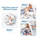 Baby Play Mat Tummy Time Mat with Exclusive Foldable Design, Stage-Based Skill Development Activity Gym Mat, Machine Washable Play Mat for Baby Girl with Gift Package by TinyTreasures Baby Boutique