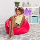 Posh Creations Structured Comfy Seat for Playrooms and Bedrooms, Large Bean Bag Chair, 100in Round Classic Bean Bag, Red by TinyTreasures Baby Boutique