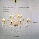 18-Light Double-Layer Crystal Chandelier for Living Room Gold Ceiling Pendant Light Fixtures with K9 Crystal Modern Luxury Lighting for Dining Room, Bedroom, Kitchen by CozyNest Decor
