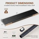 Heimlove 40 Inches Floating Shelves for Wall,9.3" Deep Black Long Floating Shelves Set of 2,Large Display & Storage Shelf,Wall Shelf for Bathroom Bedroom Living Room Kitchen Office by CozyNest Decor
