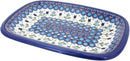 Blue Rose Polish Pottery Savannah Small Rectangular Serving Platter by CozyNest Decor