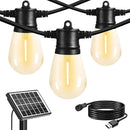 SUNTHIN 100ft Solar String Light Outdoor, USB Rechargeable Patio Solar Outdoor Lights with Waterproof & Shatterproof 30 LED Bulbs for Backyard, Porch, Garden, Pool, Party, Camping by CozyNest Decor