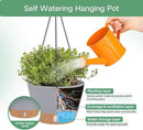 QCQHDU 2 Pack 10 inch Hanging Planters for Indoor Plants, Outdoor Hanging Baskets, Self Watering Pots with Drainage Holes & Removable Tray (Light Grey, 10 inch) by GreenHaven Gardens
