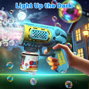 EagleStone Bubble Gun Toys for 3+ Year Old Kids Boys Girls, 2 Pack Automatic Bubble Machine with Bubble Solution, Summer Outdoor Kids Toys for Ages 3-4,4-6,5-7, Birthday Gifts for 3 4 5 6 7 8 Year Old by TinyTreasures Baby Boutique