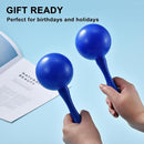 Maracas for Kids Adults, 8 Inch, Set of 2, Blue by TinyTreasures Baby Boutique