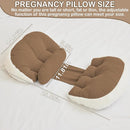 Pregnancy Pillow for Sleeping, Maternity Pillow, Faux Fur Luxury Maternity Pillow Support for Back, Legs, Belly, HIPS,Brown by TinyTreasures Baby Boutique