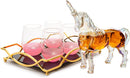 Iridescent Unicorn Wine Whiskey Decanter Set 750ml